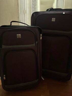 TravelPro Inspired Burgundy Softside Luggage Set - Carry-On & Checked